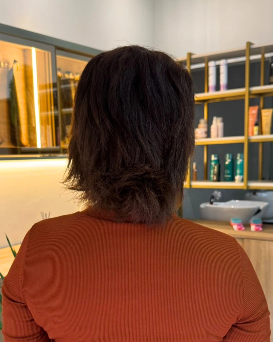 Antes mega hair cliente 2